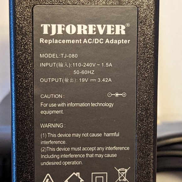 Tjforever ASUS Replacement Laptop Power Adapter Tj-080 Output 19.5v 65W - Picture 6 of 6